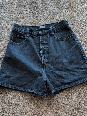 Vintage BONGO High-Waist Black Denim Women’s Shorts 100% Cotton
